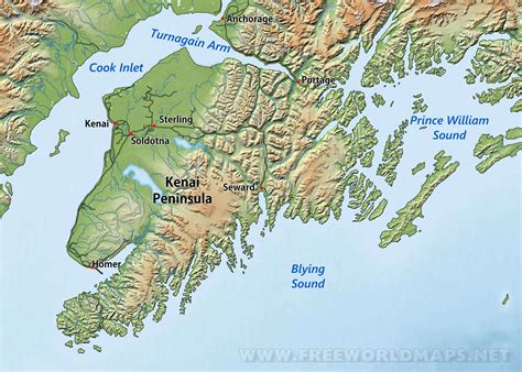 Map Of The Kenai Peninsula